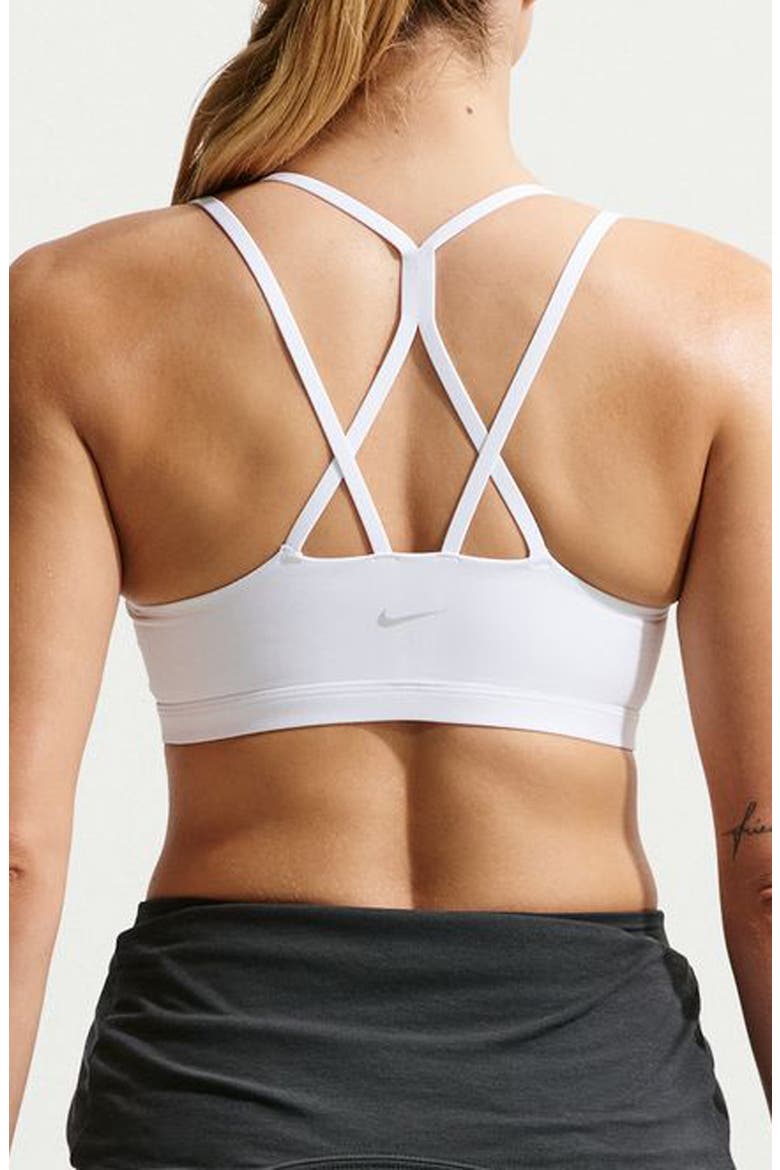 Zenvy Strappy Light-Support Padded Sports Bra, Alternate, color, WHITE/ COOL GREY