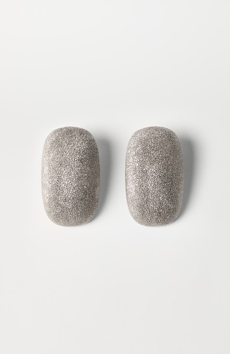 Brunello Cucinelli Silver shimmer earrings, Alternate, color, Silver