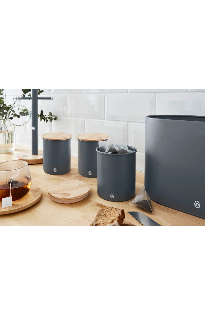 Swan Nordic Set of 3 Cannisters, Alternate, color, Gray