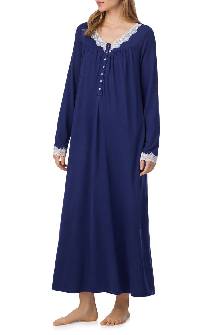 Long Sleeve Ballet Nightgown, Alternate, color, NAVY