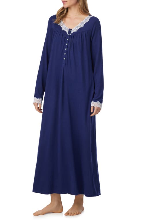 Eileen West Long Sleeve Ballet Nightgown In Blue