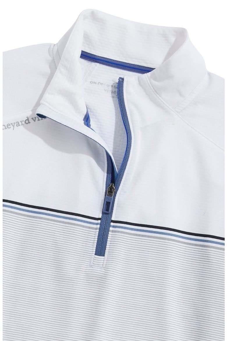Sankaty Stripe Half-Zip Performance Pullover, Alternate, color, WHITE CAP