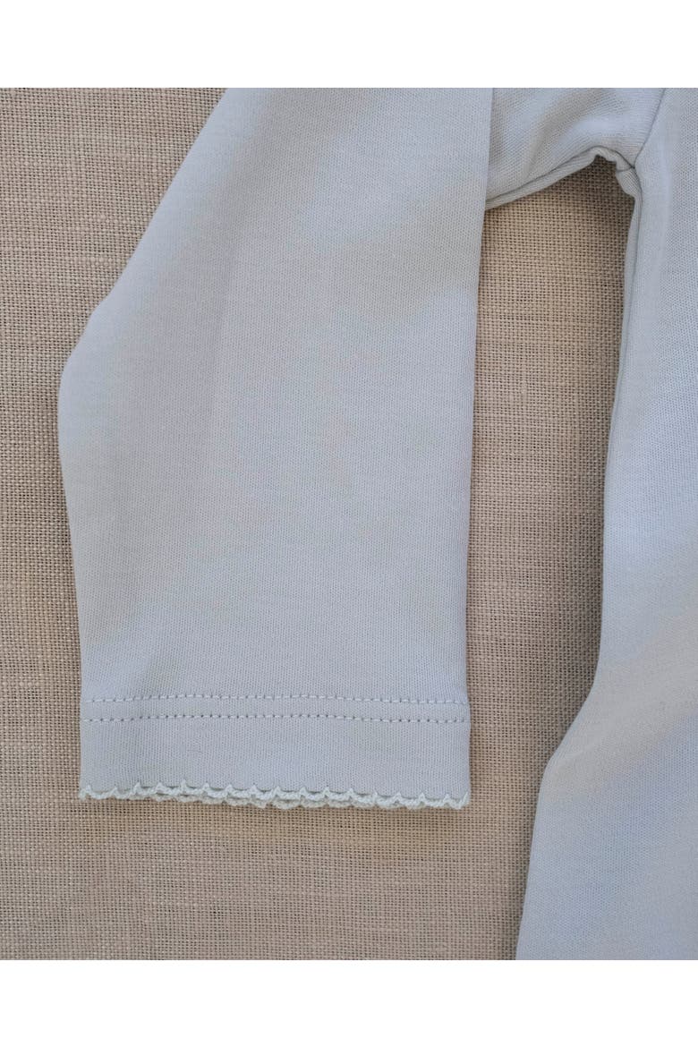 Pima Embroidered Footie, Alternate, color, Blue Bunny