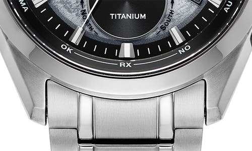 Citizen Super Titanium Mens Silver Tone Bracelet Watch By1010-57h In Metallic