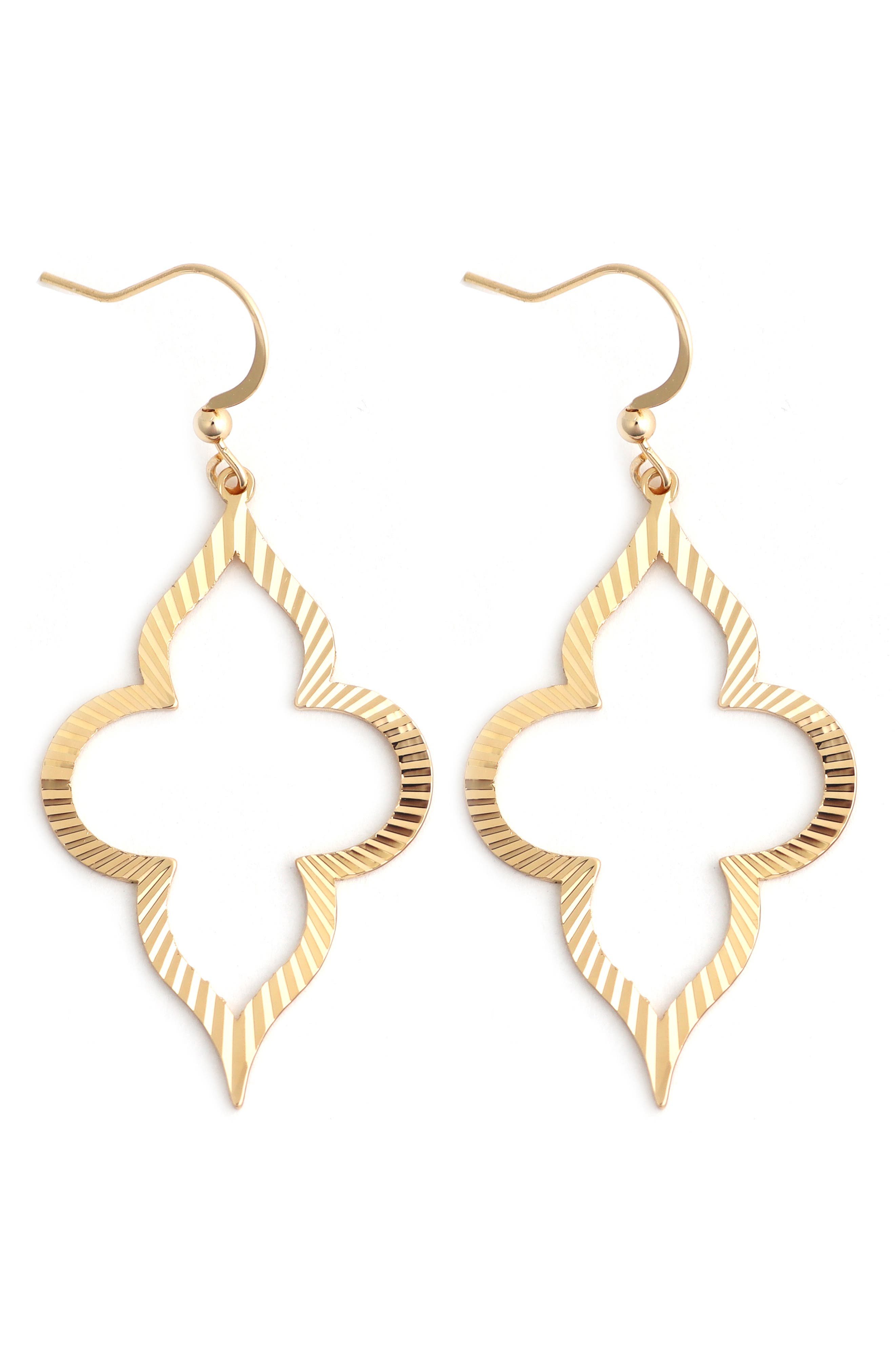 Panacea Textured Drop Earrings