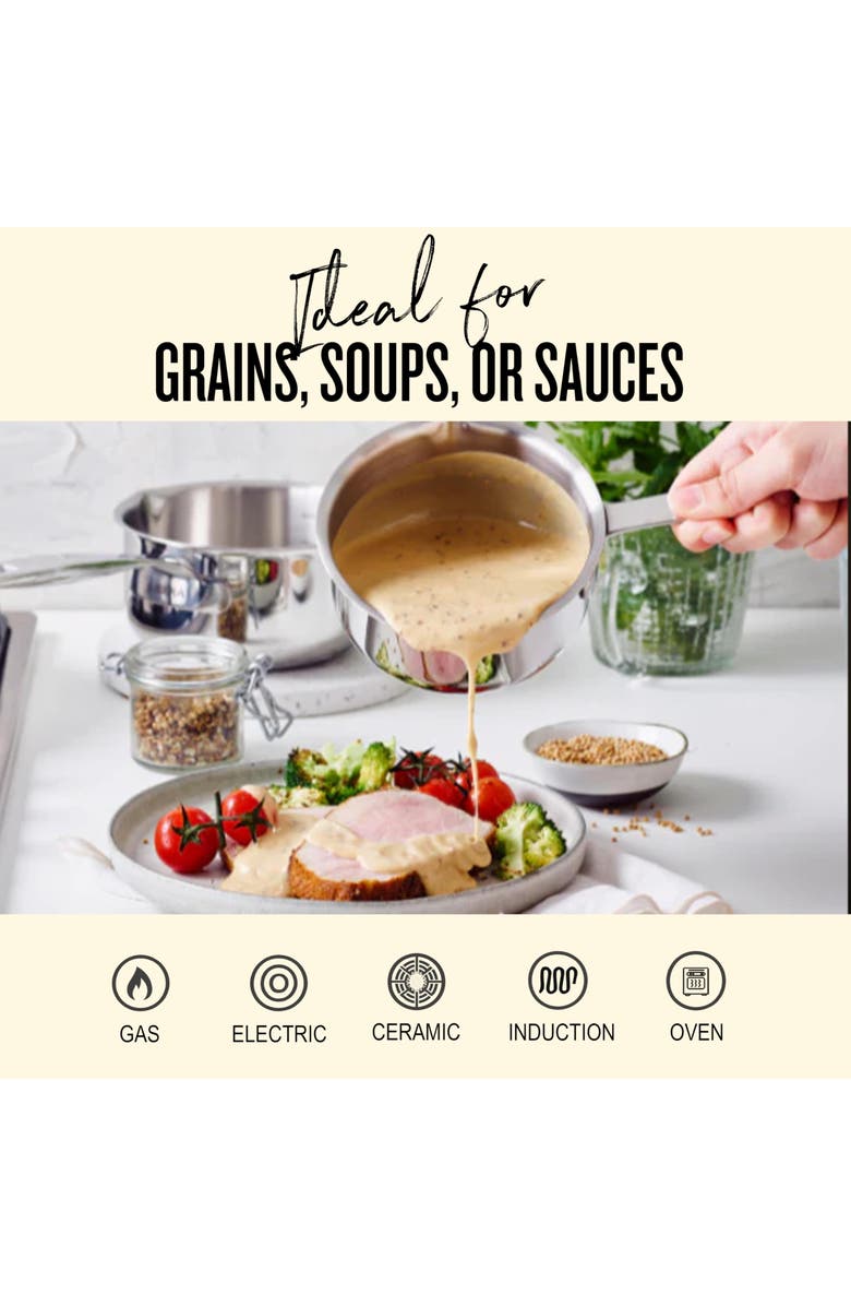 Alva Maestro Stainless Steel Saucier, Alternate, color, 2 Qt