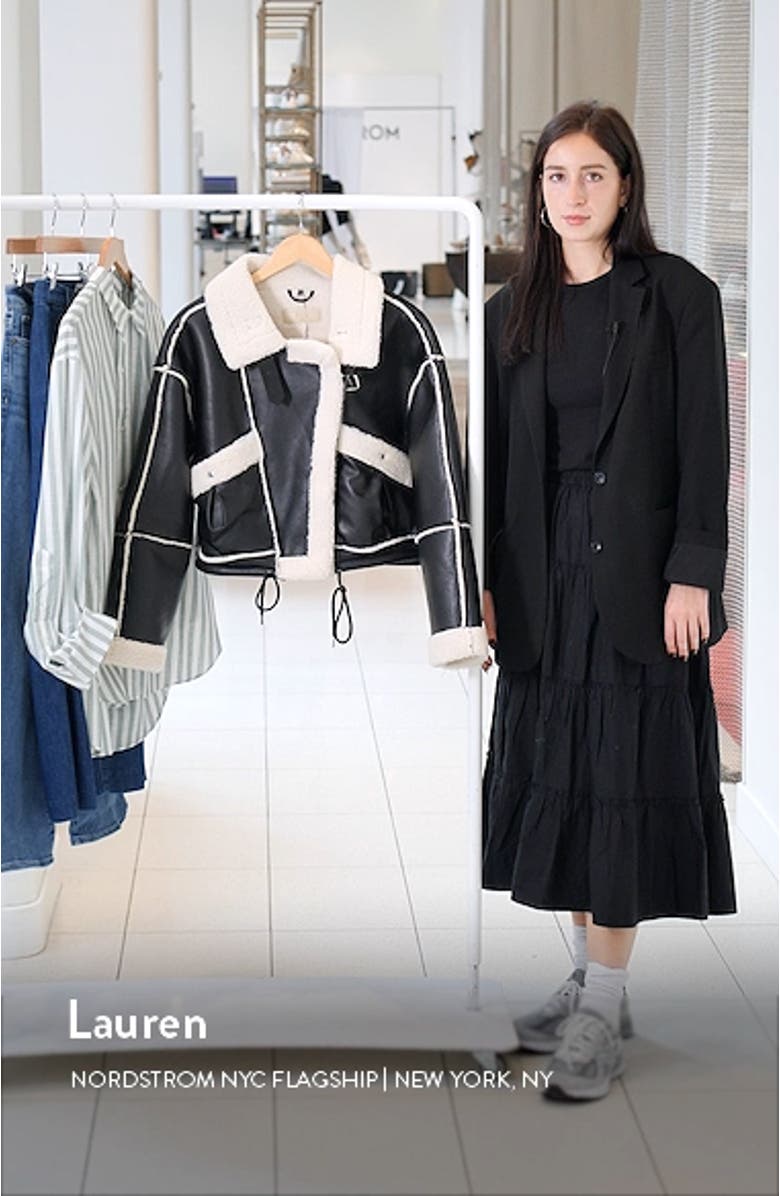 Faux Shearling Moto Jacket, sales video thumbnail