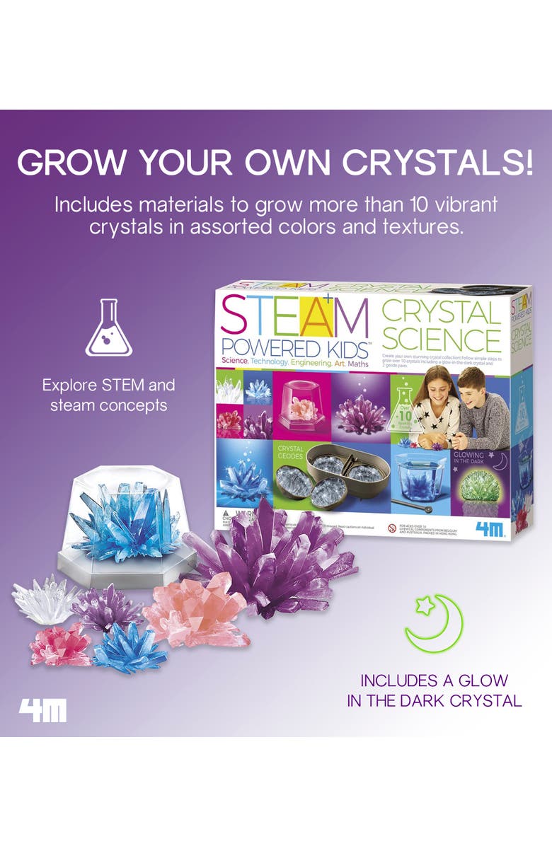 4M Deluxe Crystal Growing Combo Steam Science STEM Kit, Alternate, color, Multicolored