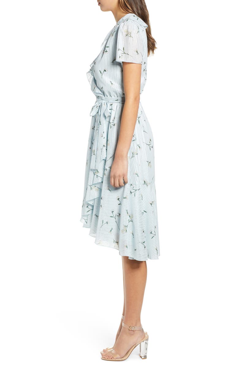 WAYF Sutton Ruffle Wrap Dress, Alternate, color,