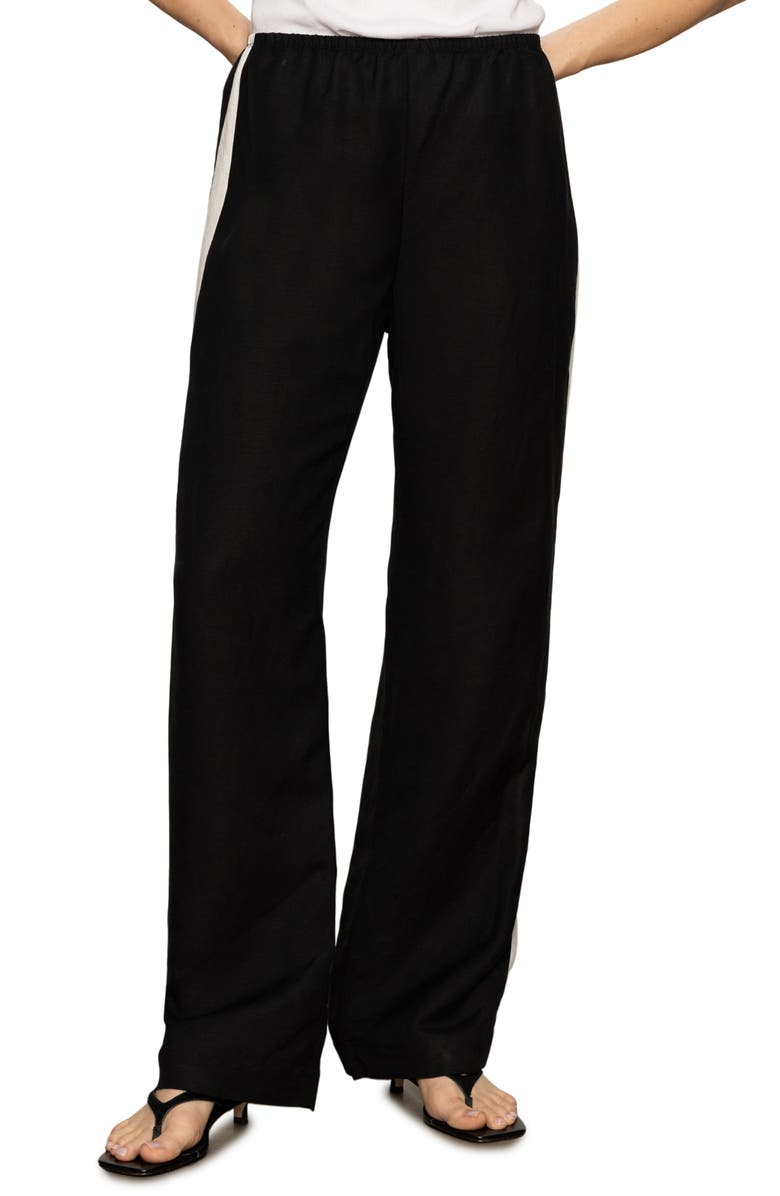 Sanctuary Casual Linen Blend Track Pants, Main, color,