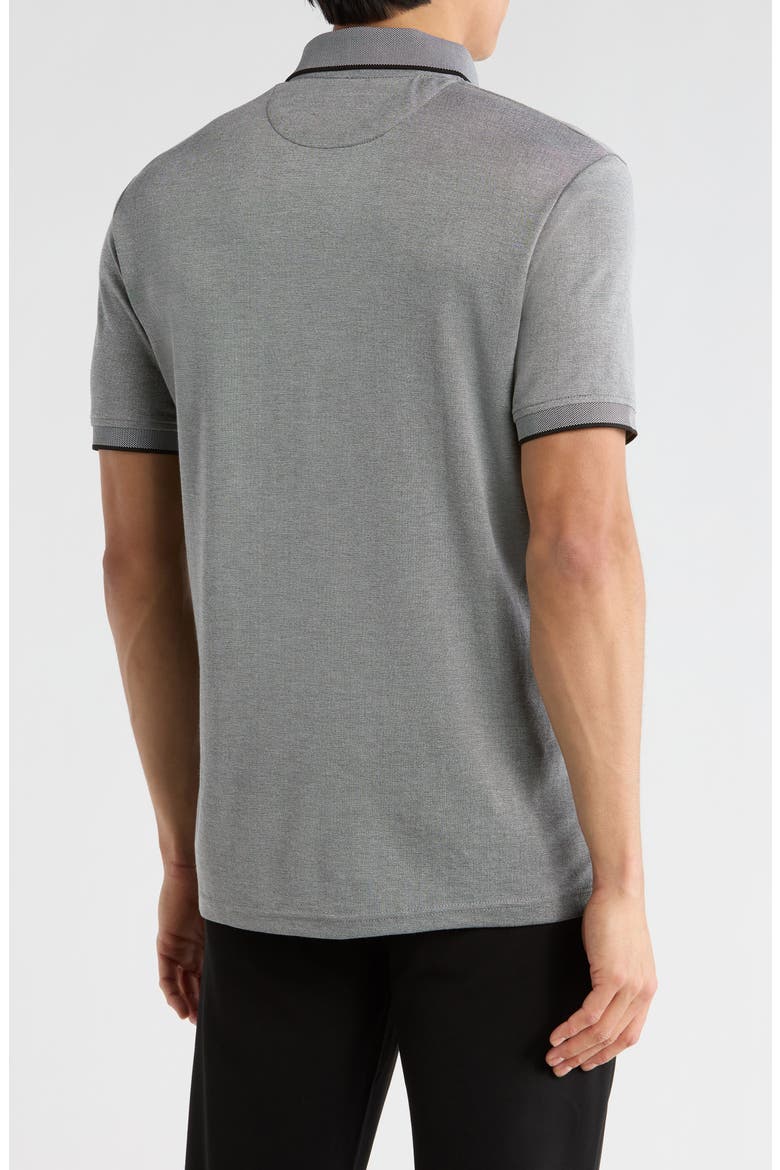 Tipped Quarter Zip Knit Polo, Alternate, color, BLACK