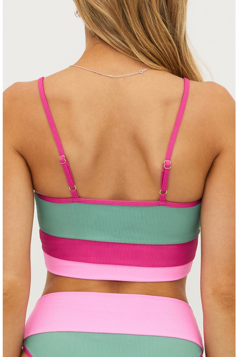 Eva Rib Colorblock Bikini Top, Alternate, color, SAGE BLOOM COLORBLOCK