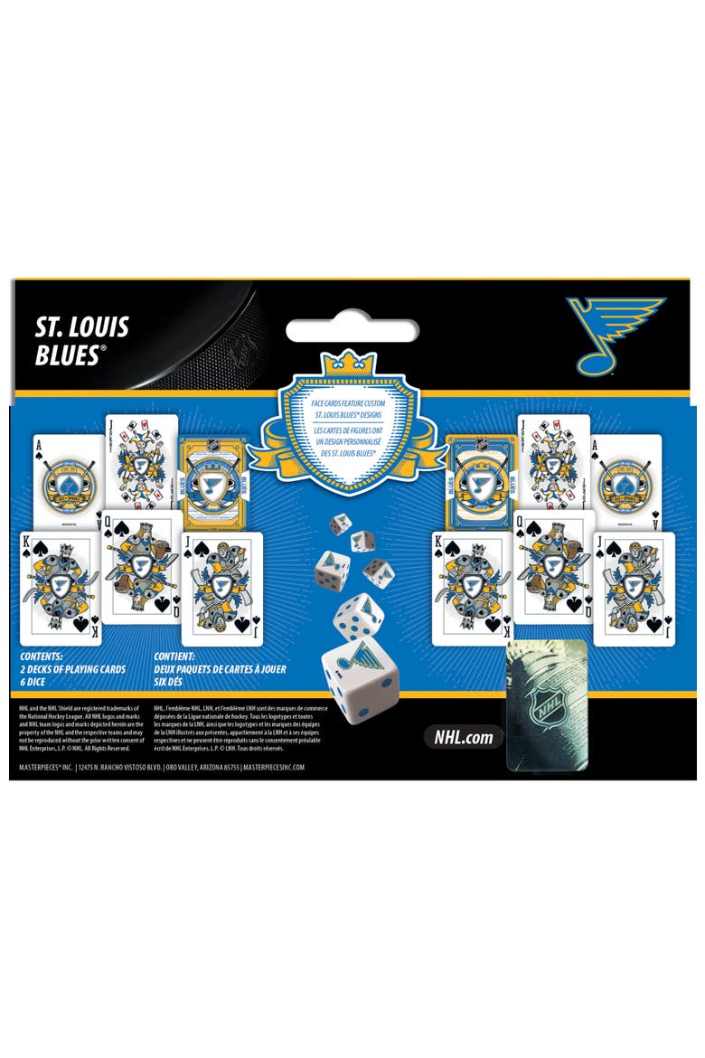 St. Louis Blues Playing Cards & Dice, Alternate, color, Multicolor