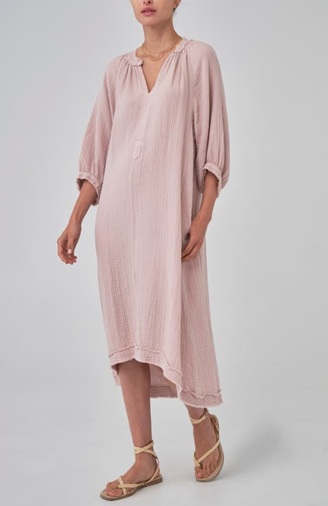 Gauze Dress with Pockets