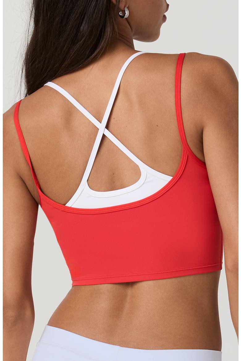 Daily Layered Crop Tank Top, Alternate, color, CRIMSON