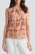 KASPER Print Keyhole Sleeveless Top