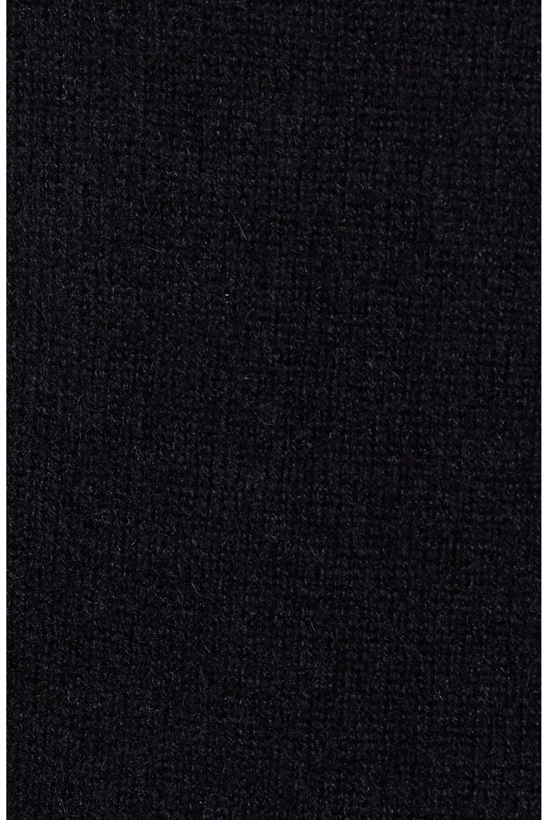 Cashmere Button Sleeve Sweater, Alternate, color, BLACK