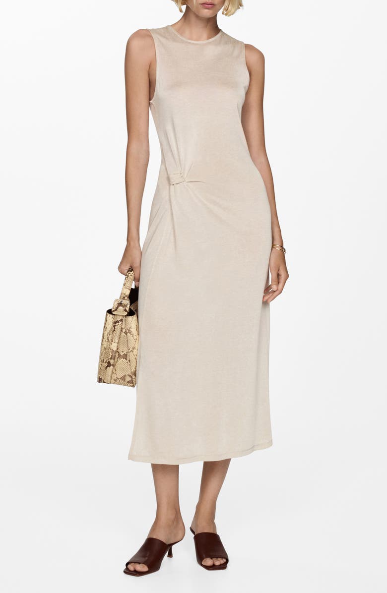 MANGO Side Knot Knit Dress, Main, color, 