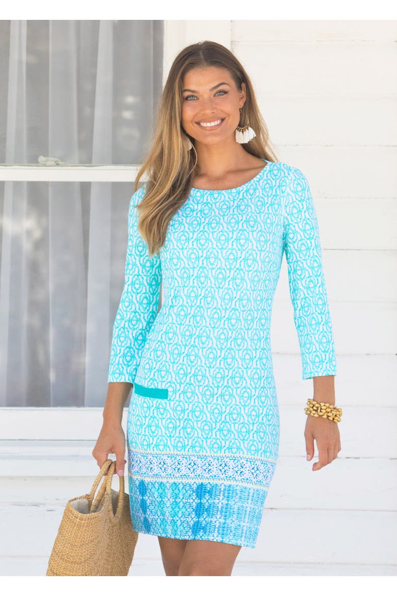 Cabana Shift Dress, Alternate, color, Coastal Cottage