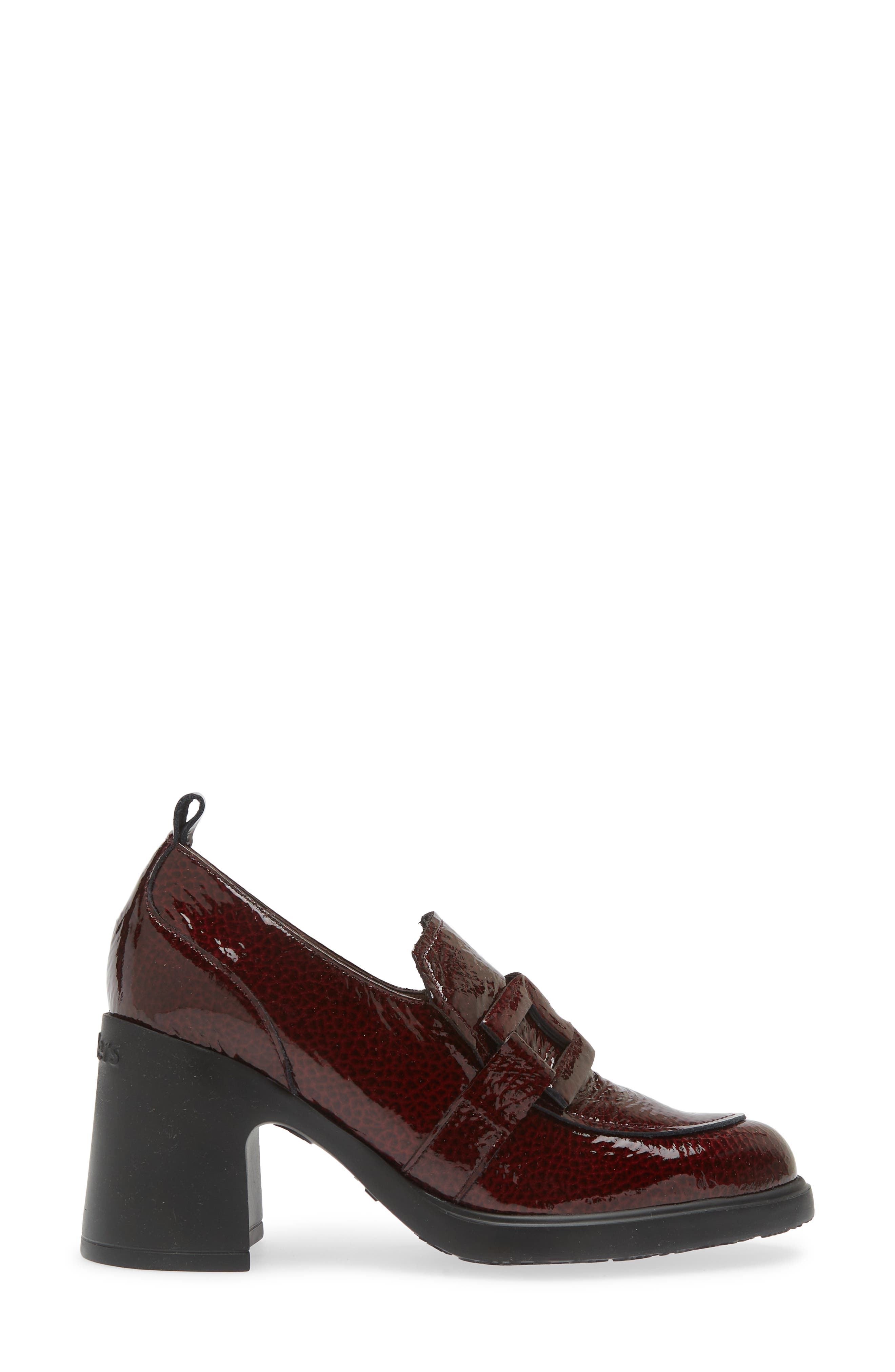 Loafer Pump, Alternate, color, BURGUNDY PATENT LEATHER