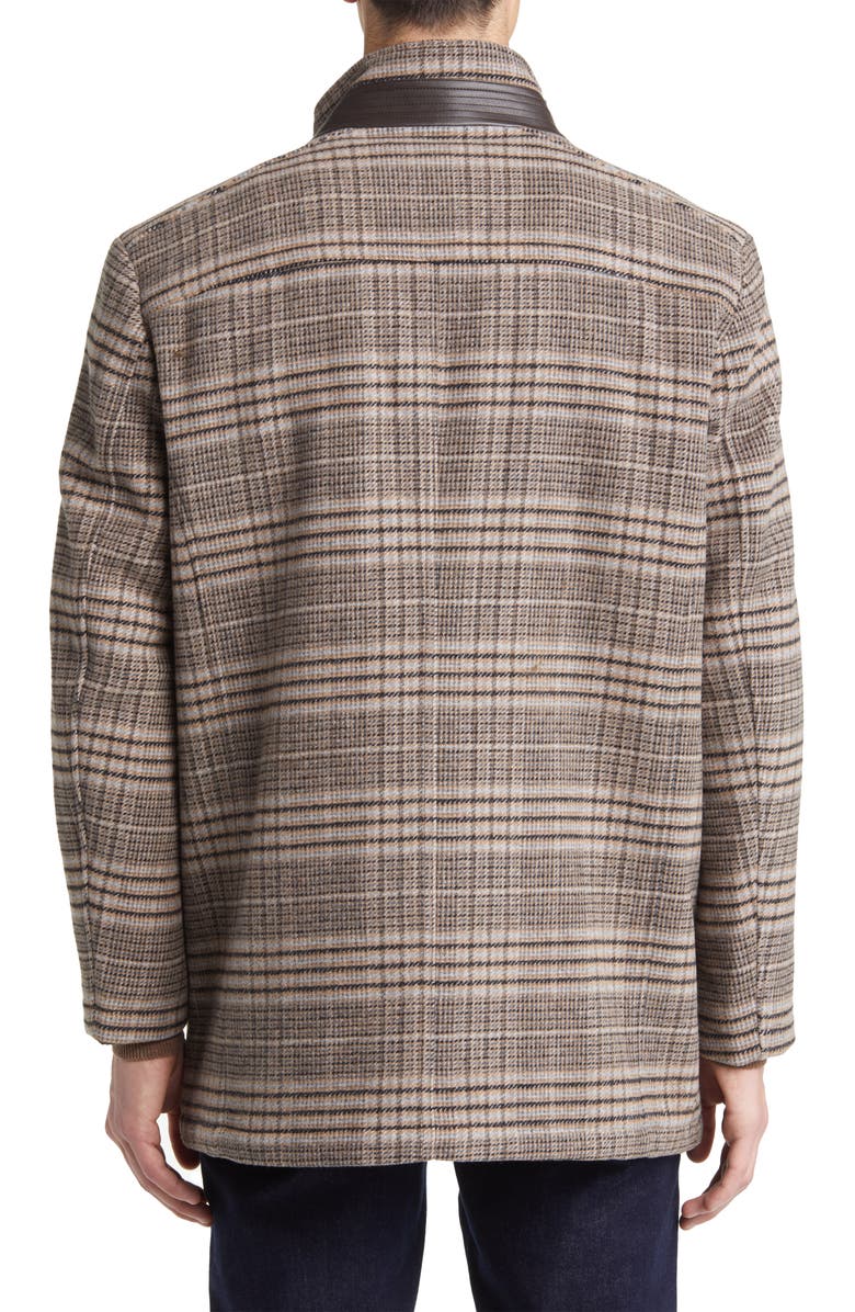 Johnston & Murphy Upton Bib Insert Wool Blend Car Coat, Alternate, color,