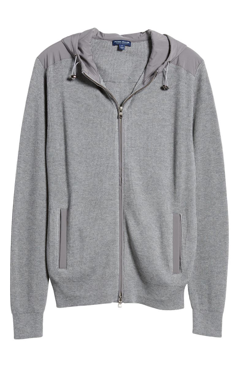 Peter Millar Crown Crafted Holdridge Cotton & Wool Hooded Cardigan, Alternate, color, 