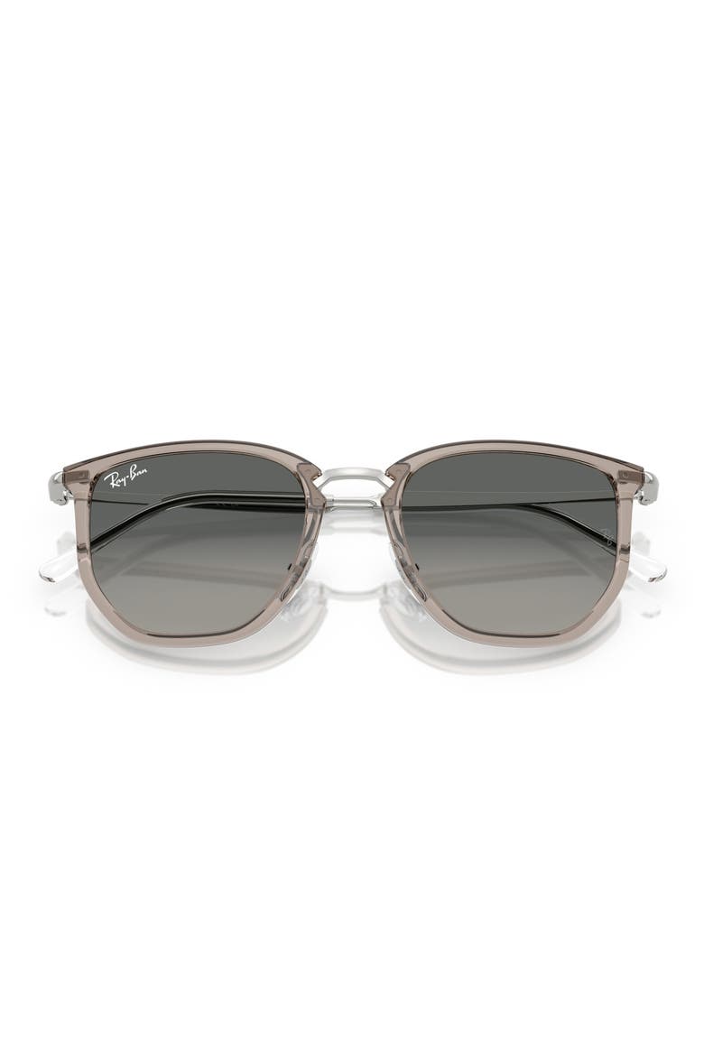 53mm Gradient Irregular Sunglasses, Alternate, color, TRANSPARENT GREY
