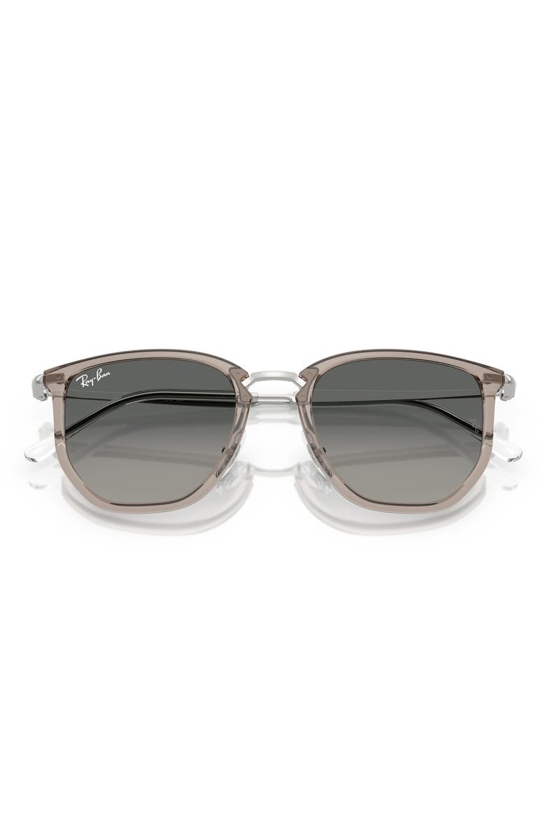 Ray-Ban 53mm Gradient Irregular Sunglasses, Alternate, color, Transparent Grey