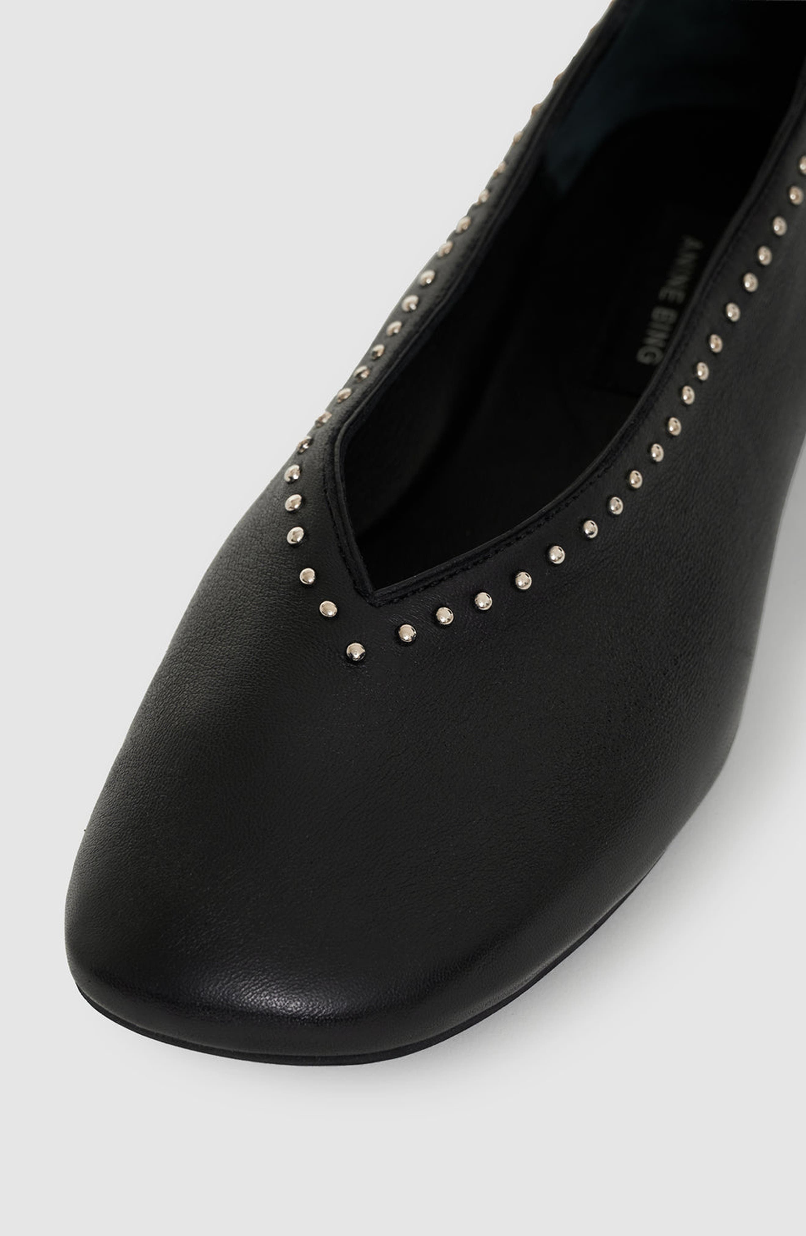 Ana Flats Studs, Alternate, color, Black