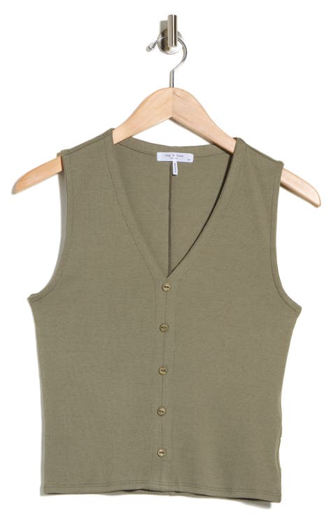 Essie Rib Button Tank