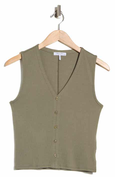 rag & bone Essie Rib Button Tank