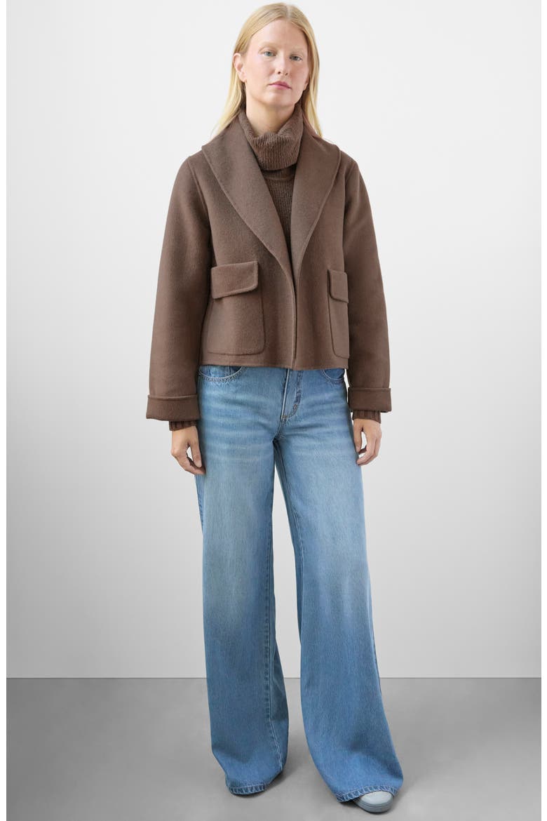 x @cellajaneblog Crop Icon Coat, Alternate, color, TRUFFLE