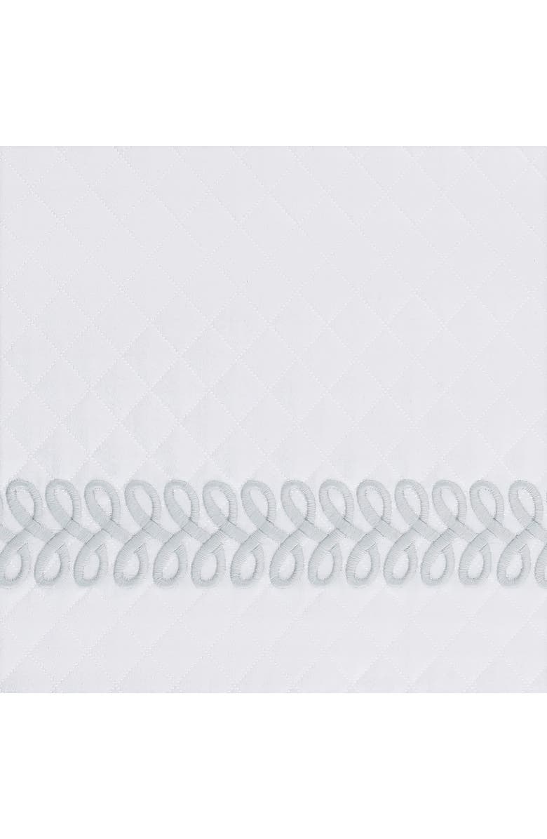 Matouk Astor Braid Matelassé Sham, Alternate, color, Silver