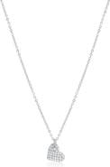 The Lovery Fine Jewelry Mini Asymmetrical CZ Heart Necklace