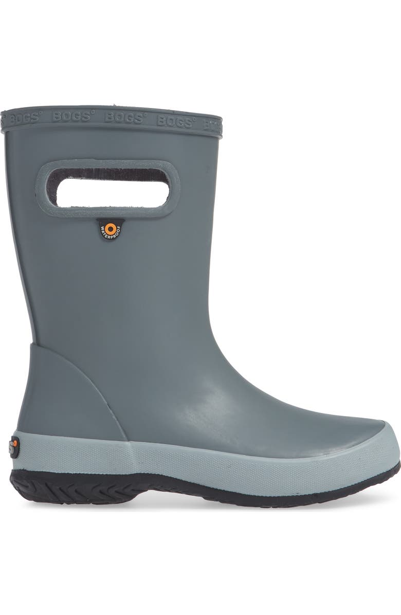 Bogs Skipper Solid Waterproof Rain Boot, Alternate, color, Gray