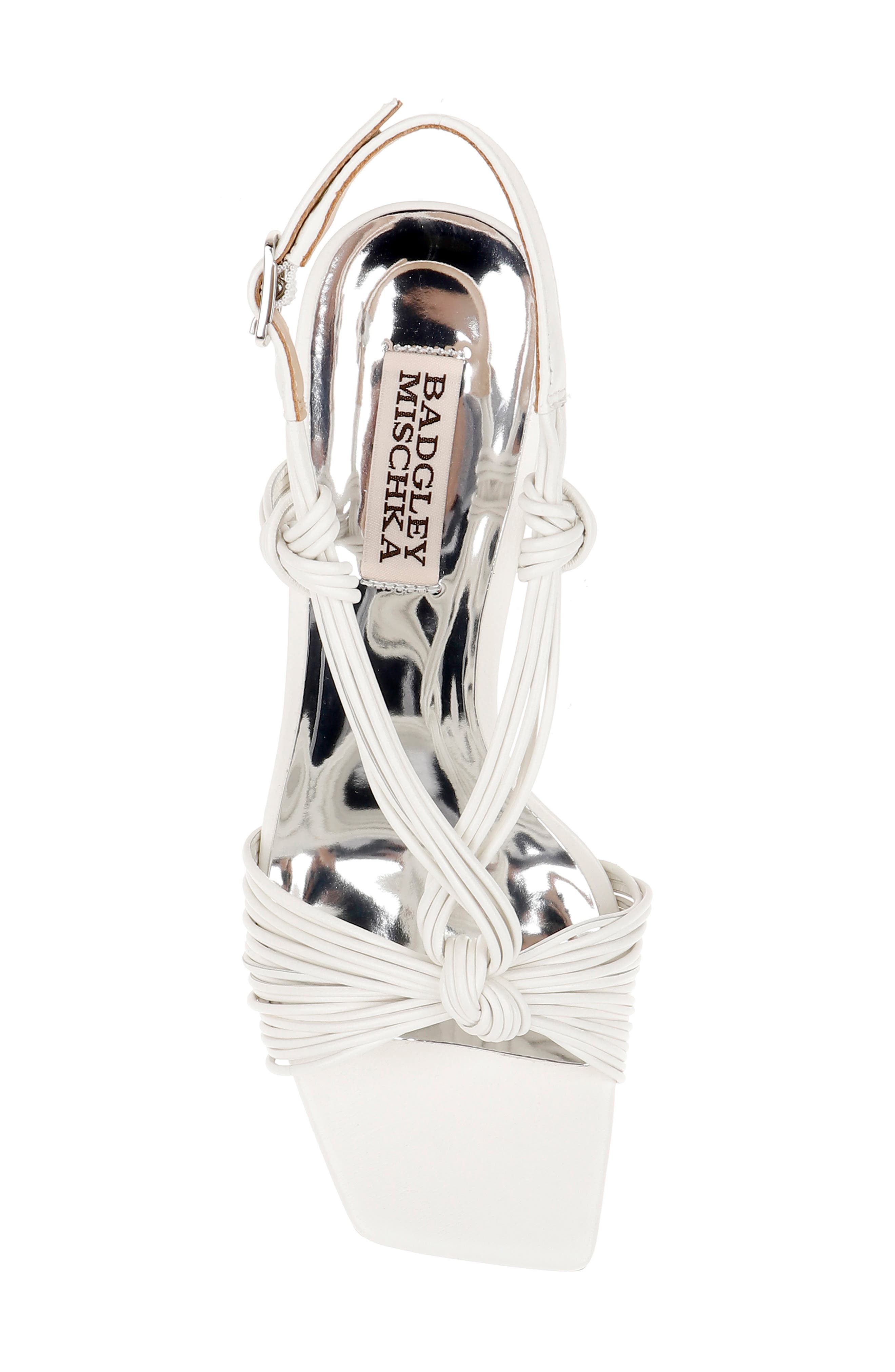 Badgley Mischka Collection Carmine High Shine Slingback Sandal, Alternate, color, Soft White