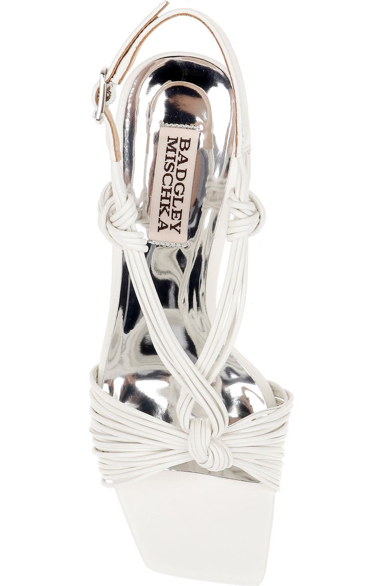 Badgley Mischka Collection Carmine High Shine Slingback Sandal, Alternate, color, Soft White