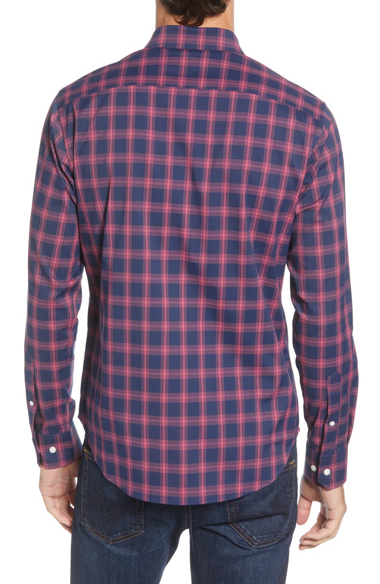 Bonobos Slim Fit Check Button-Up Performance Sport Shirt, Alternate, color, 