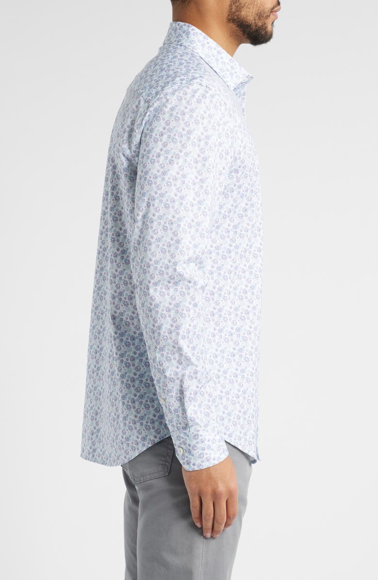 Bugatchi James OoohCotton<sup>®</sup> Disco Ball Print Button-Up Shirt, Alternate, color, Plum