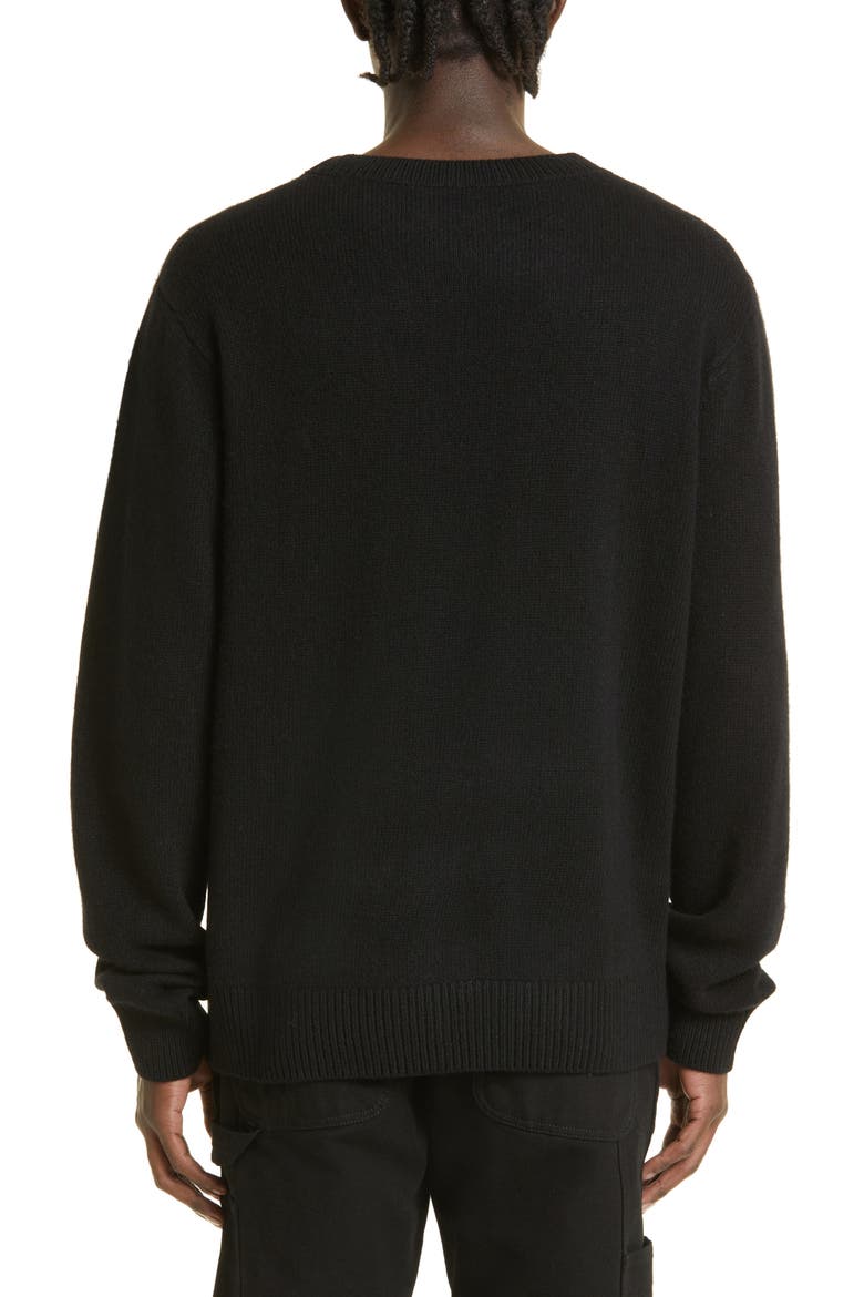 Gender Inclusive Simple Cashmere Sweater, Alternate, color, BLACK