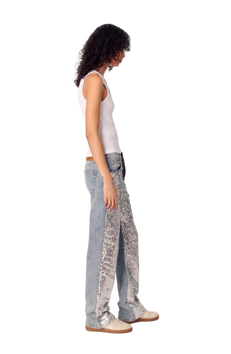 Sequinned jeans