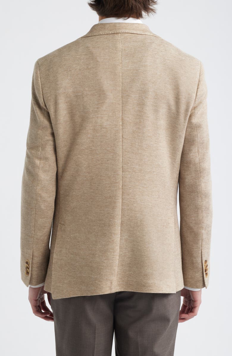 Jack Victor Hampton Tan Knit Cotton & Linen Sport Coat, Alternate, color,