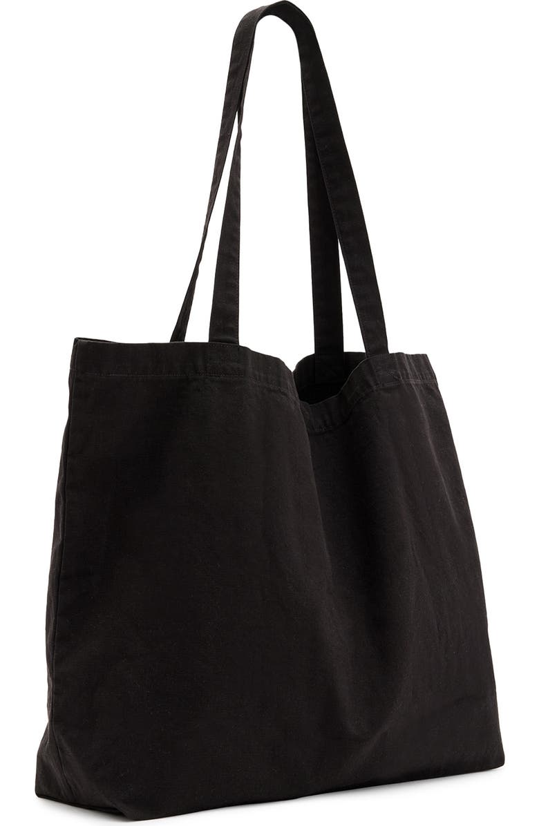 AllSaints Orlando Logo Canvas Tote, Alternate, color,