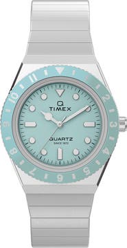 Timex® Q Timex® Mini 30mm Stainless Steel Expansion Band Watch