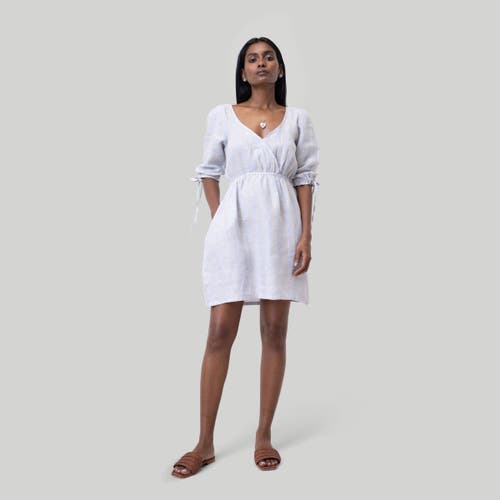 REISTOR REISTOR GATHERED ELBOW SLEEVE SHORT DRESS