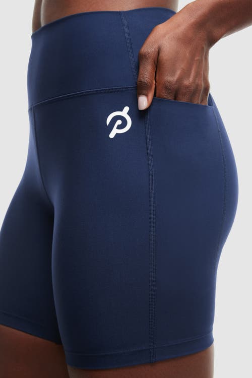 Peloton Cadent 7" High Rise Pocket Bike Short In Deep Navy