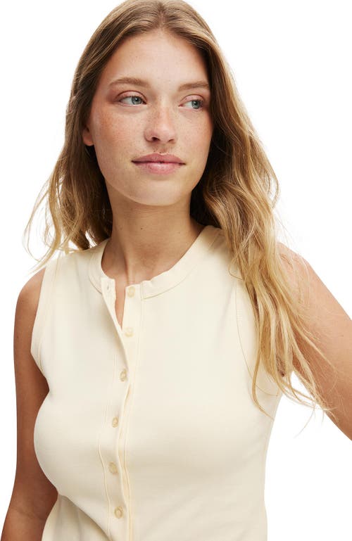 Cotton On Charlie Button Front Tank In Neutral
