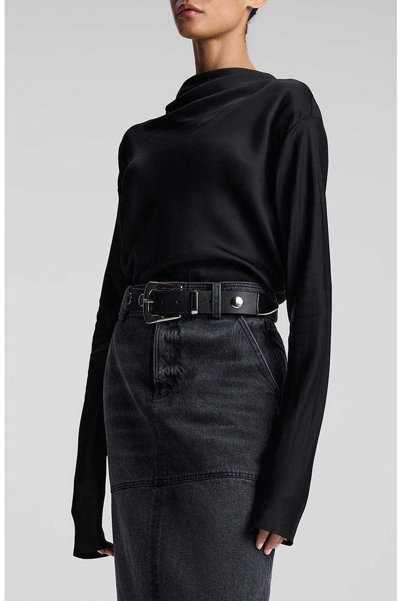 Georgia Cowl Neck Top, Alternate, color, BLACK