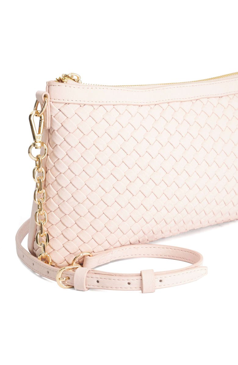 Dune London Earlington Small Zip Shoulder Bag, Alternate, color, Blush