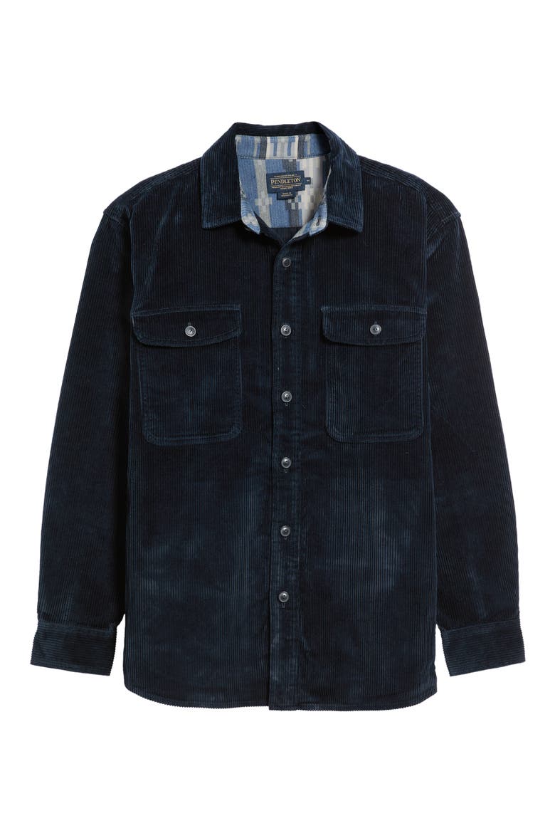 Belmont Cotton Corduroy Overshirt, Alternate, color, NAVY/ PAINTED HILLS